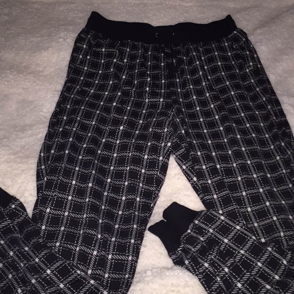 Gingham/plaid pajama pants